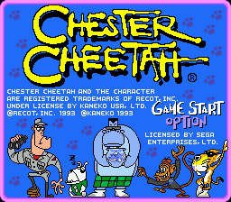 Chester Cheetah - Too Cool to Fool (USA) Title Screen